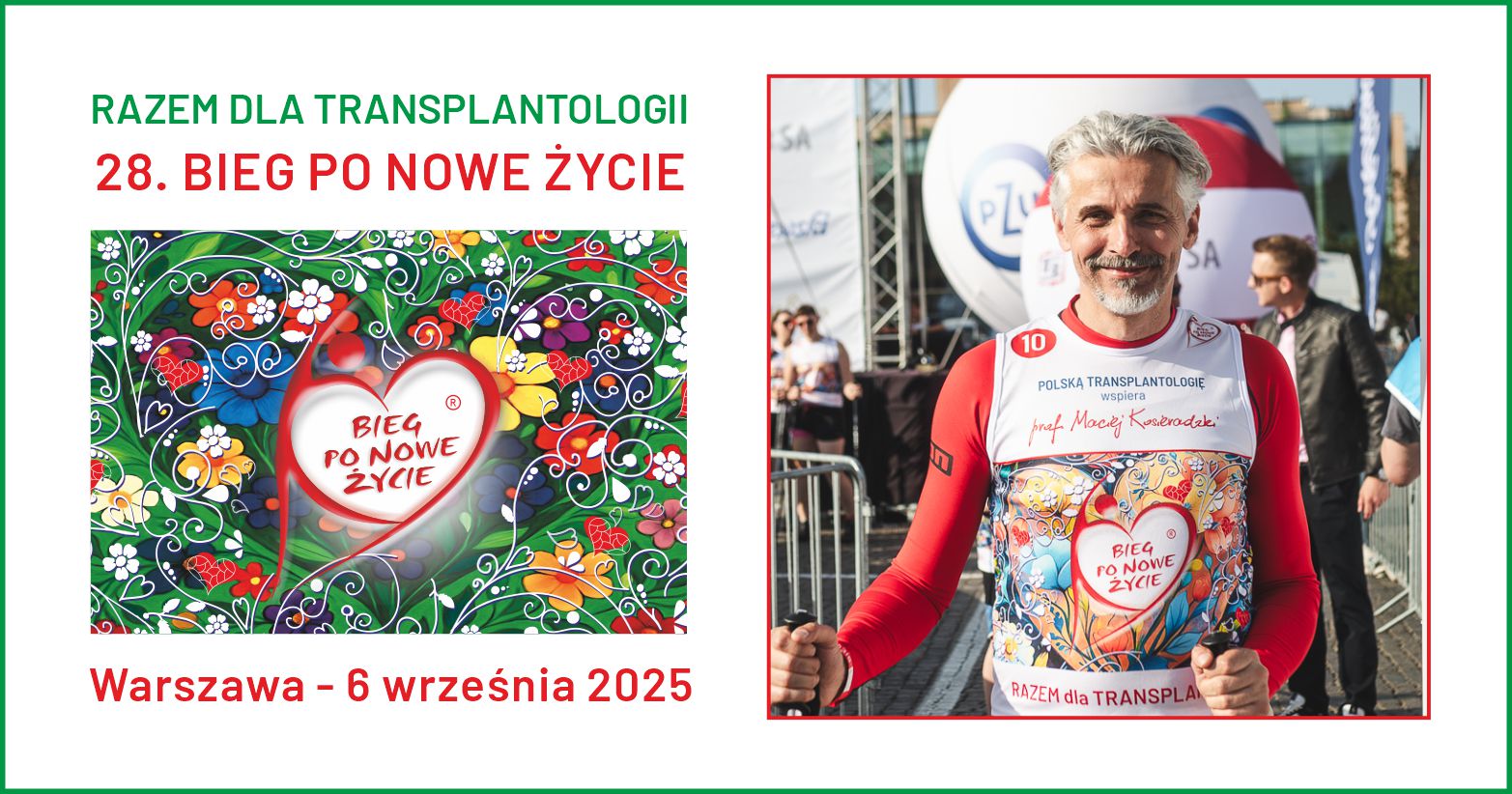Prof. Maciej Kosieradzki na starcie warszawskiej edycji Biegu