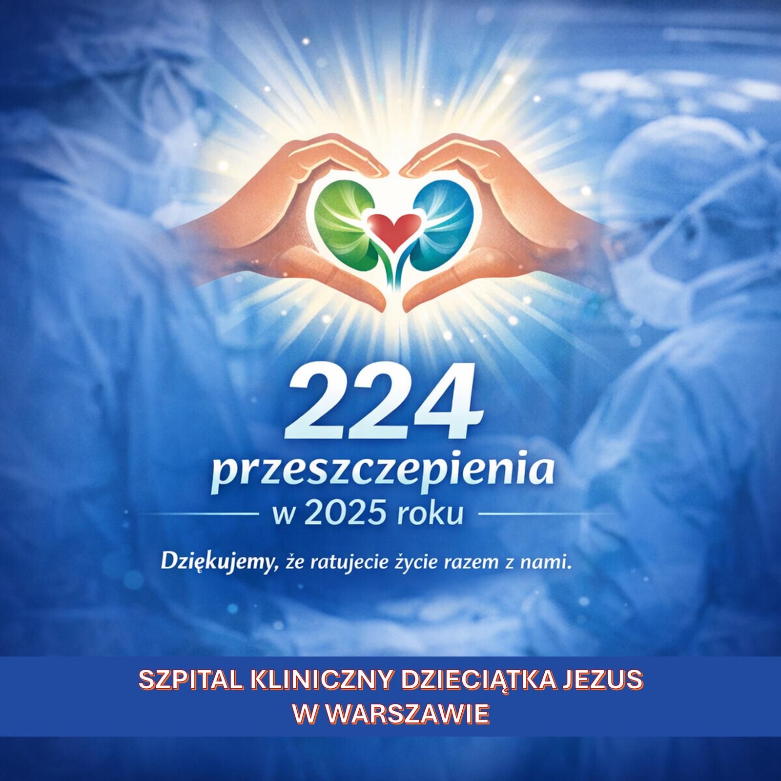 224 przeszczepienia